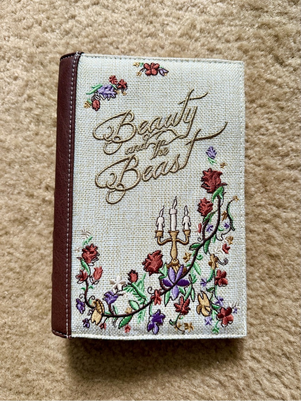Disney Beauty and the Beast Embroidered Book Purse